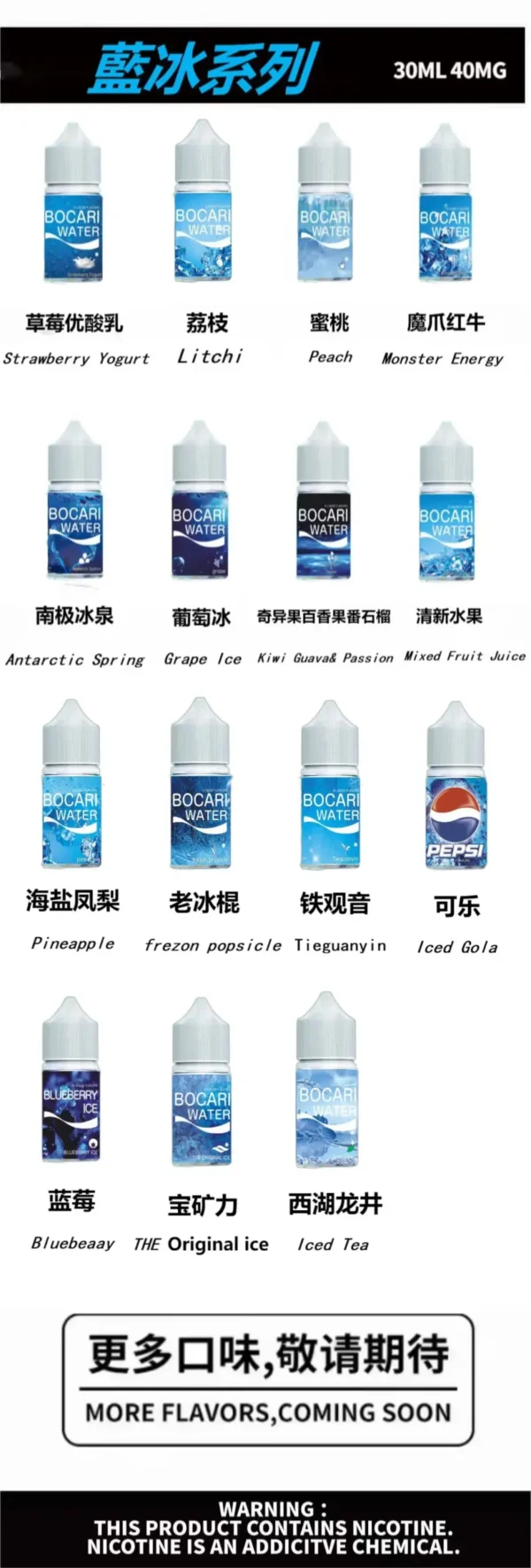 藍冰小煙油1-scaled-1.webp 藍冰 Blue Ice 煙油 尼古丁鹽電子煙油 藍莓冰涼風味設計 適合注油主機搭配使用 日常口感補充推薦 台灣現貨